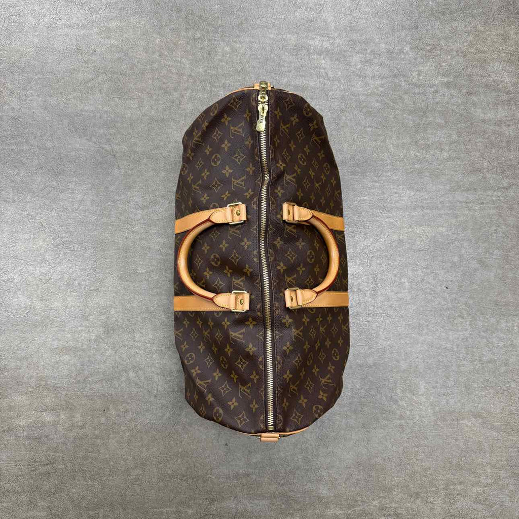 Louis Vuitton Duffle Bag "KEEPALL" Used Brown Size 50