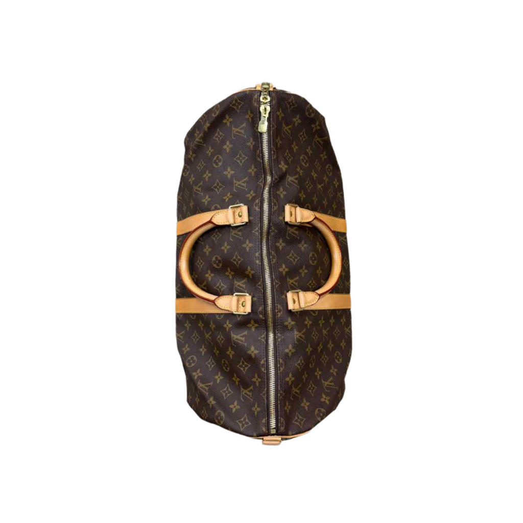 Louis Vuitton Duffle Bag "KEEPALL" Used Brown Size 50