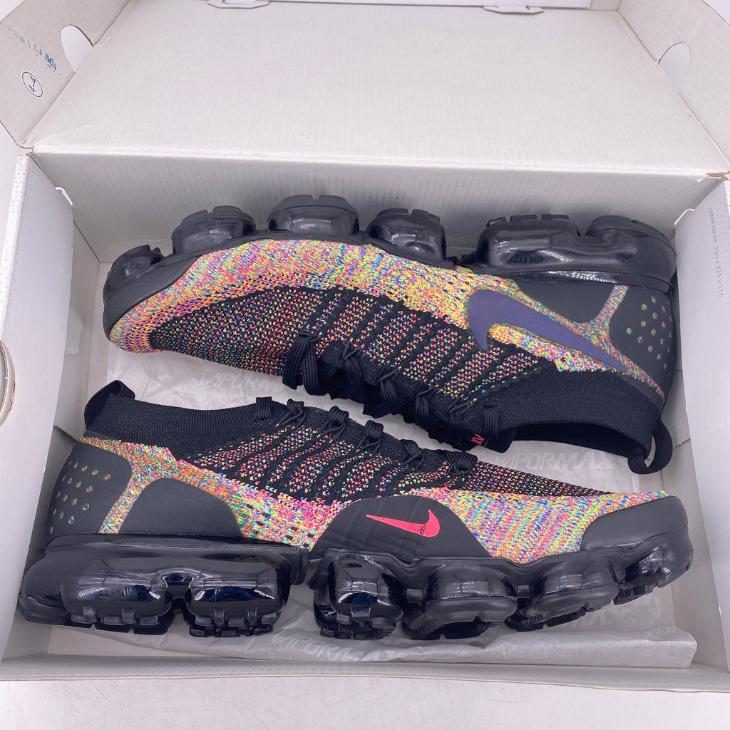 Nike Air Vapormax Flyknit "Black Multicolor" 2018 Used Size 12