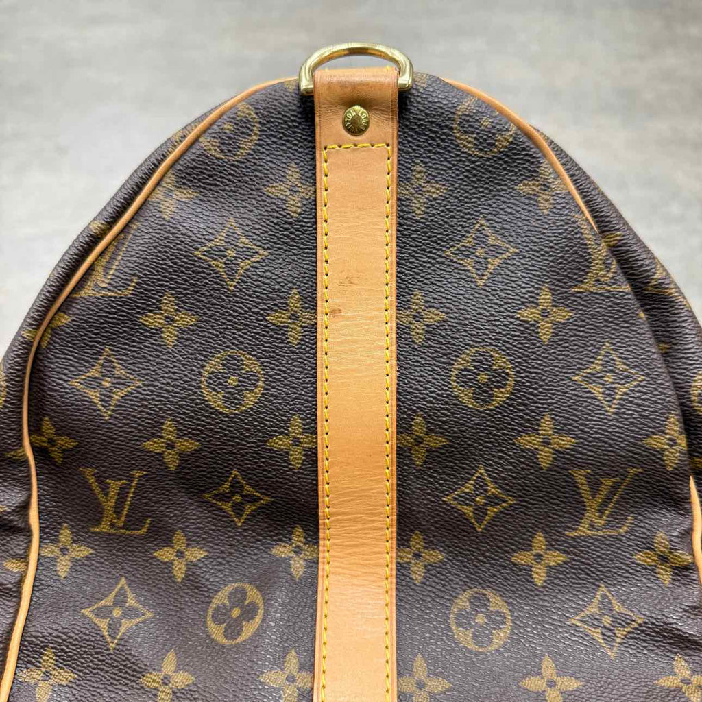 Louis Vuitton Duffle Bag "KEEPALL" Used Brown Size 50