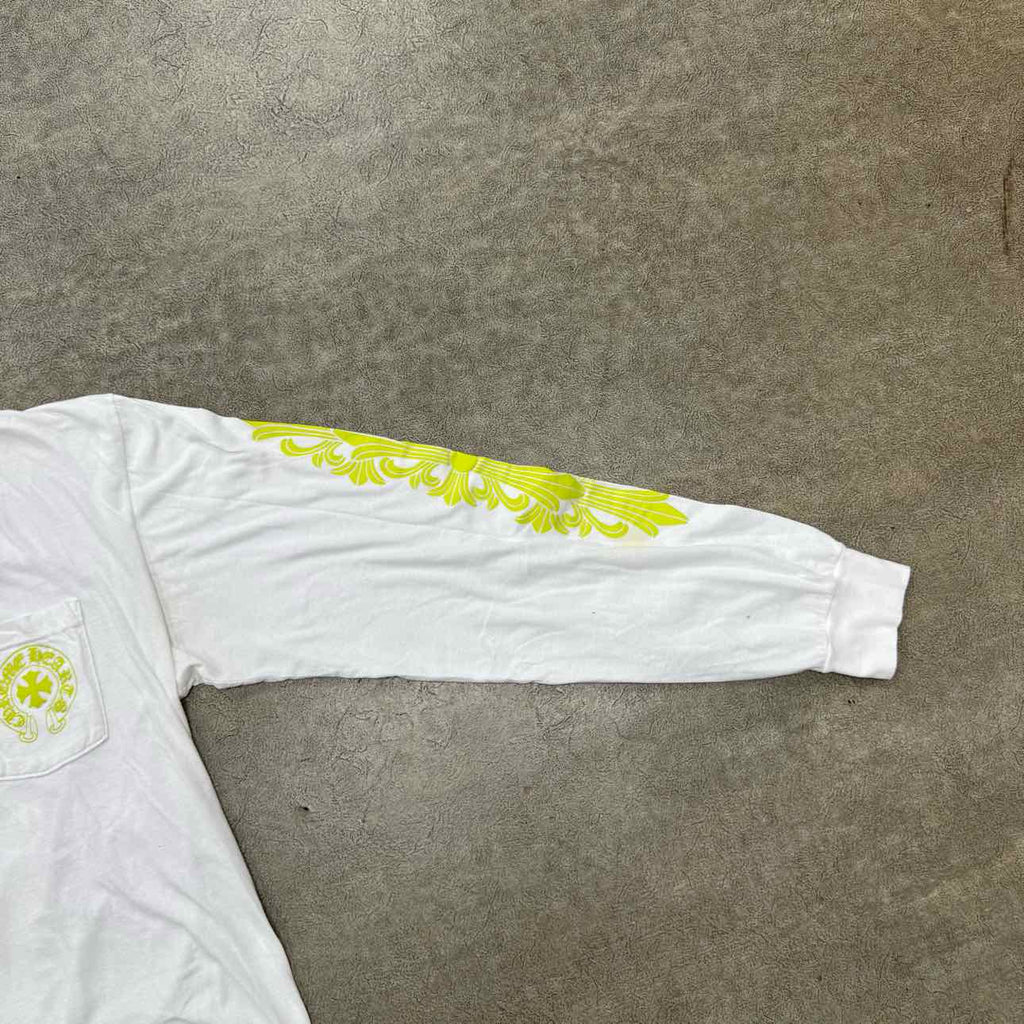 Chrome Hearts Long Sleeve "EYECHART" White Used Size XL