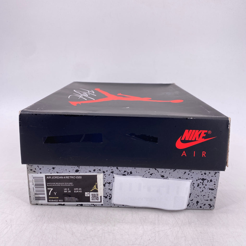 Air Jordan (GS) 4 Retro "Fire Red" 2020 New Size 7Y