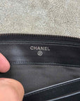 Chanel Wallet "QUILTED PATENT LEATHER" Used Black Size OS