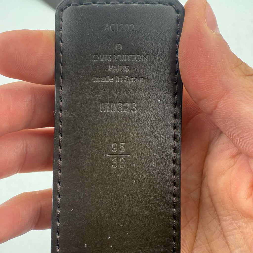 Louis Vuitton Belt "GOLD BUCKLE" Used Brown Size 38