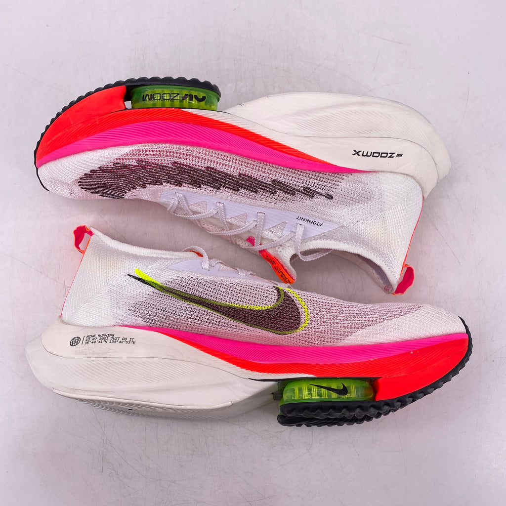 Nike Air Zoom Alphafly Next% Flyknit "White Pink" 2021 Used Size 12