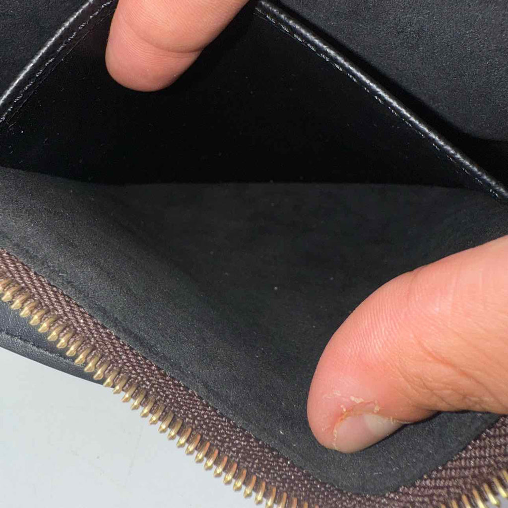 Louis Vuitton Handbag "DOUBLE ZIP POCHETTE" Used Brown