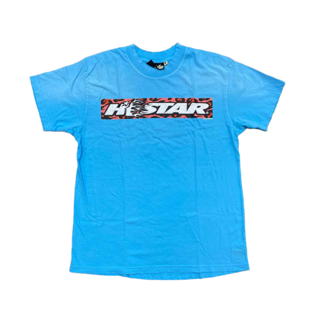 Hellstar T-Shirt "BOX LOGO" Blue New Size S