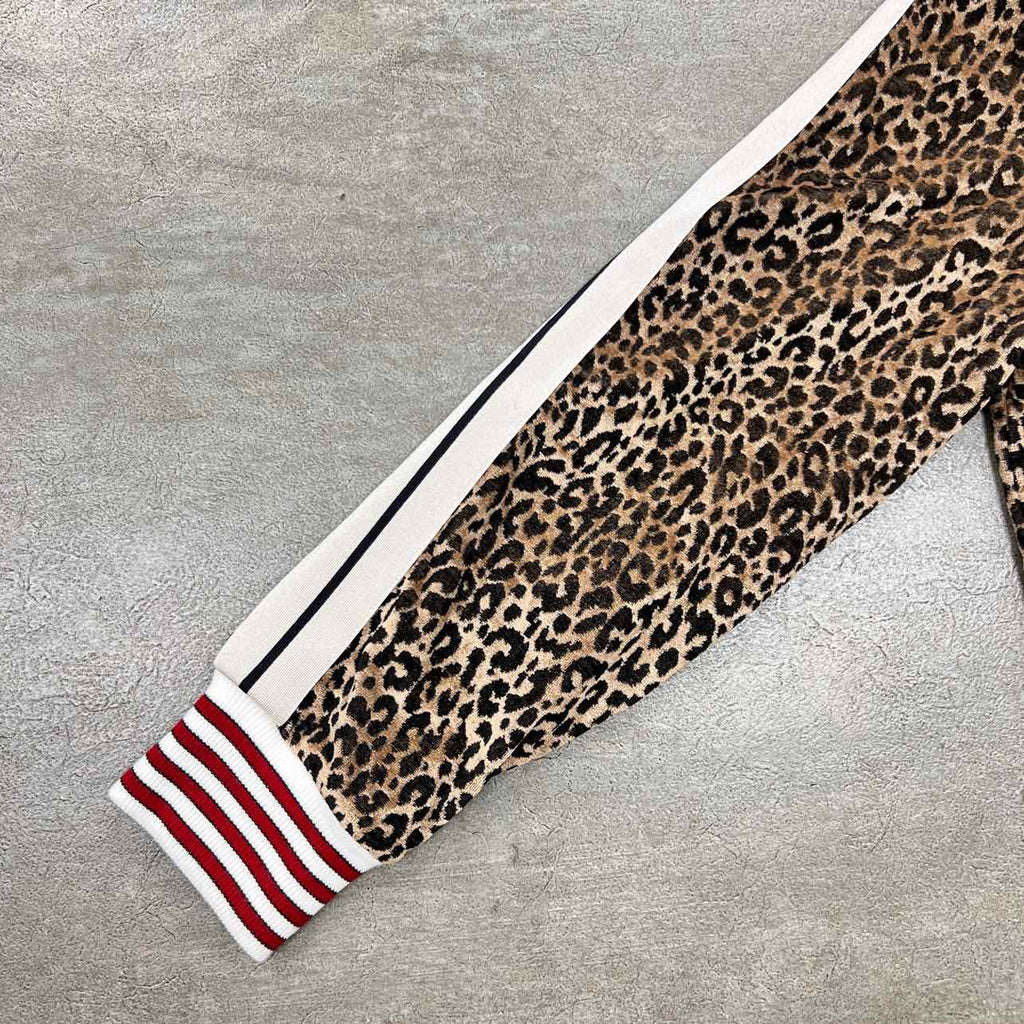 Palm Angels Half Zip Hoodie "CHEETAH" Multi-Color Used Size 2XL