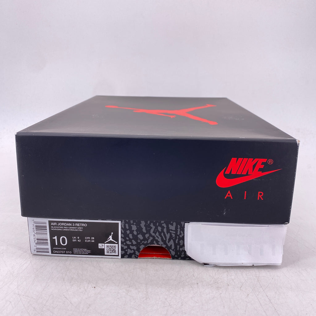 Air Jordan 3 Retro "Black Cement" 2024 New Size 10