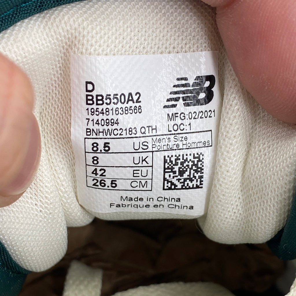 New Balance 550 "Natural Green" 2021 Used Size 8.5