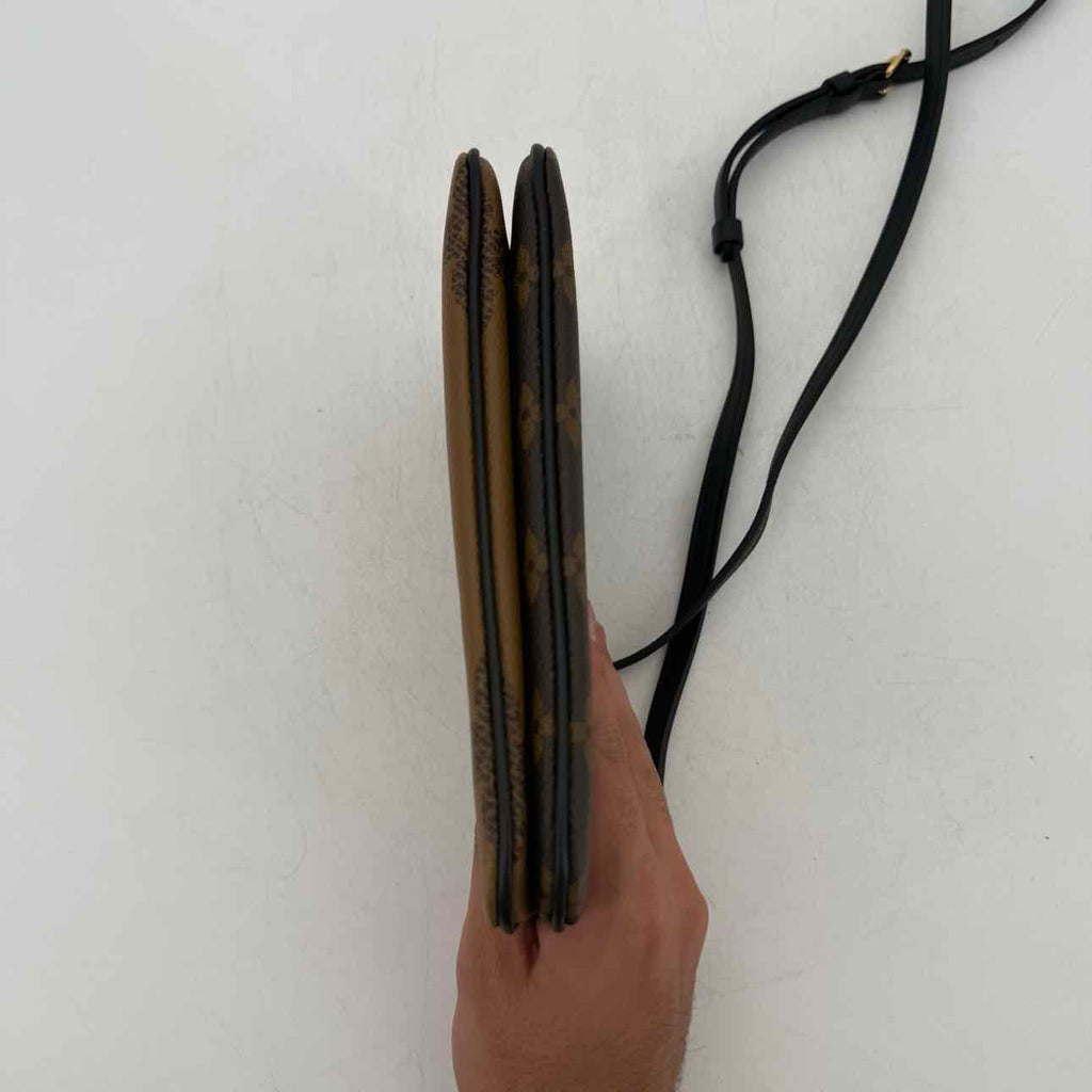 Louis Vuitton Handbag "DOUBLE ZIP POCHETTE" Used Brown