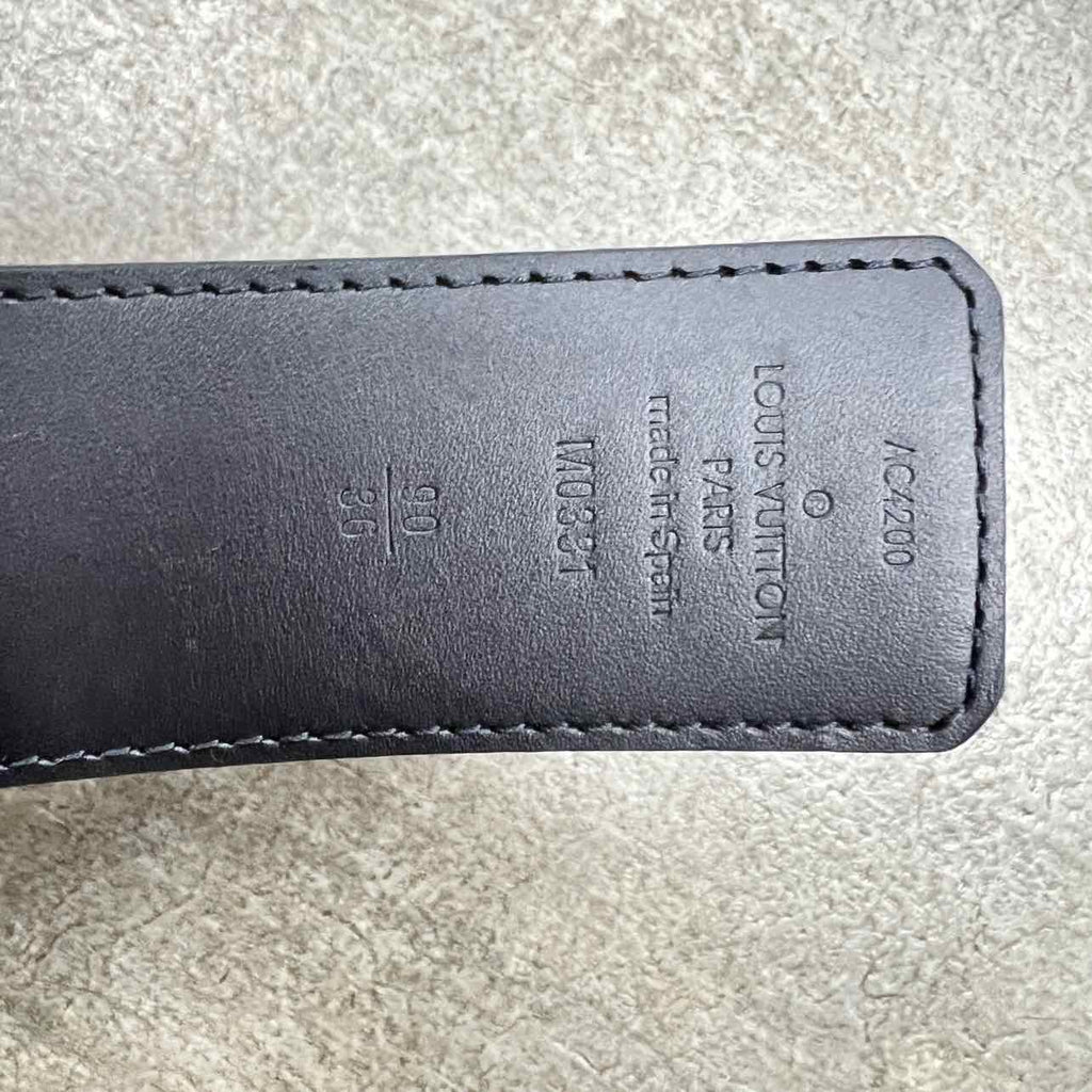 Louis Vuitton Belt "MONOGRAM ECLIPSE" Used Black Size 36