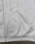 Chrome Hearts Zip Up "SCROLL LOGO" White Used Size XL