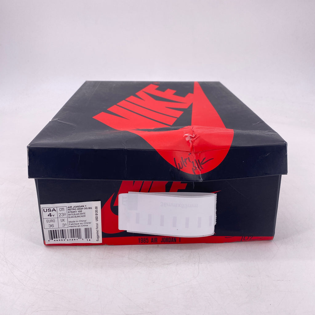 Air Jordan (GS) 1 Retro High OG "Ying Yang White" 2016 New Size 4Y