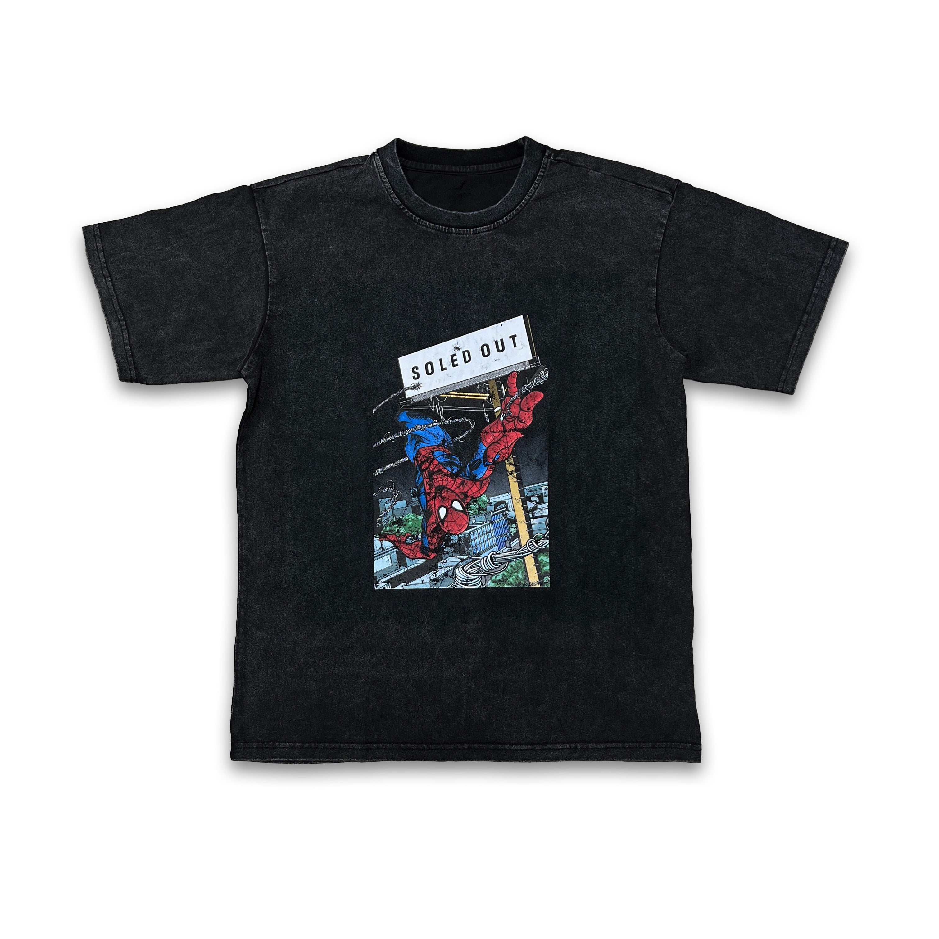 Soled Out T-Shirt "SPIDERMAN" Black New Size S