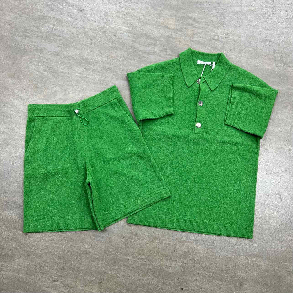 Helmut Lang Set "TERRY" Green New Size S