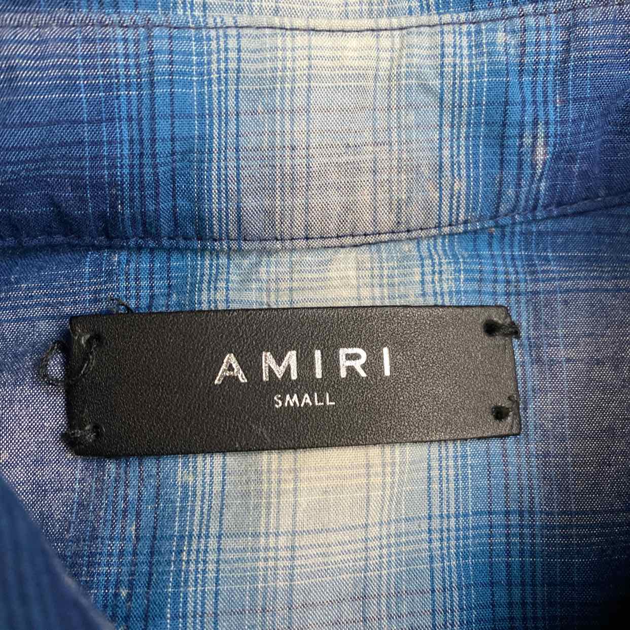 Amiri Flannel &quot;STUDDED&quot; Blue Used Size S