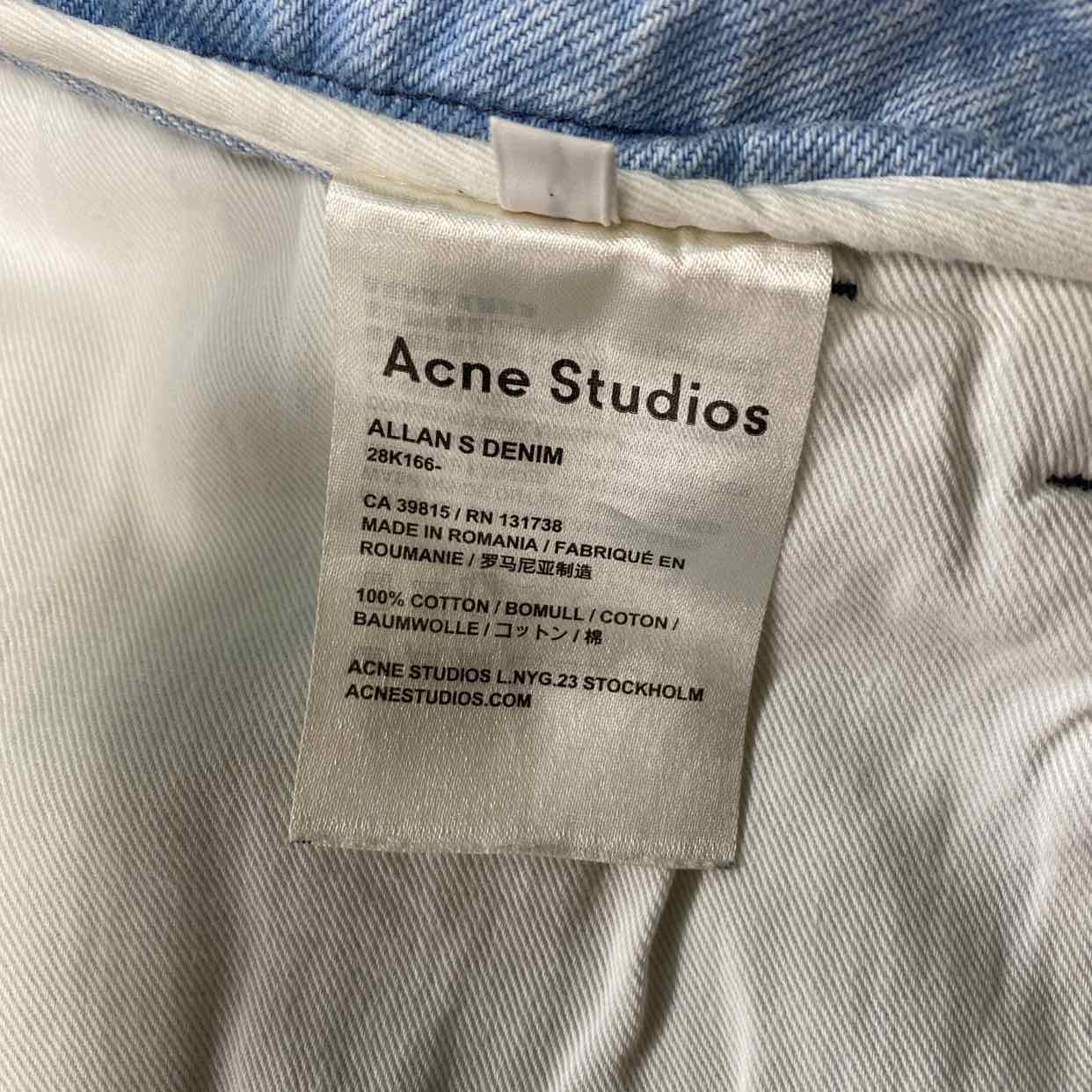 Acne Studios Shorts &quot;DENIM&quot; Light Blue Used Size 48