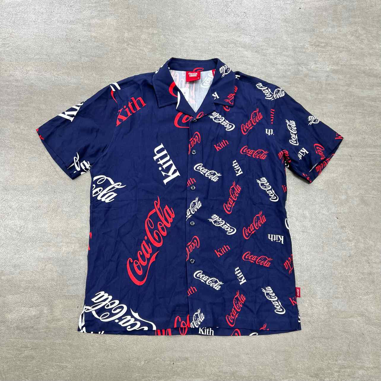 Kith Button Up &quot;COCA COLA&quot; Navy New Size S