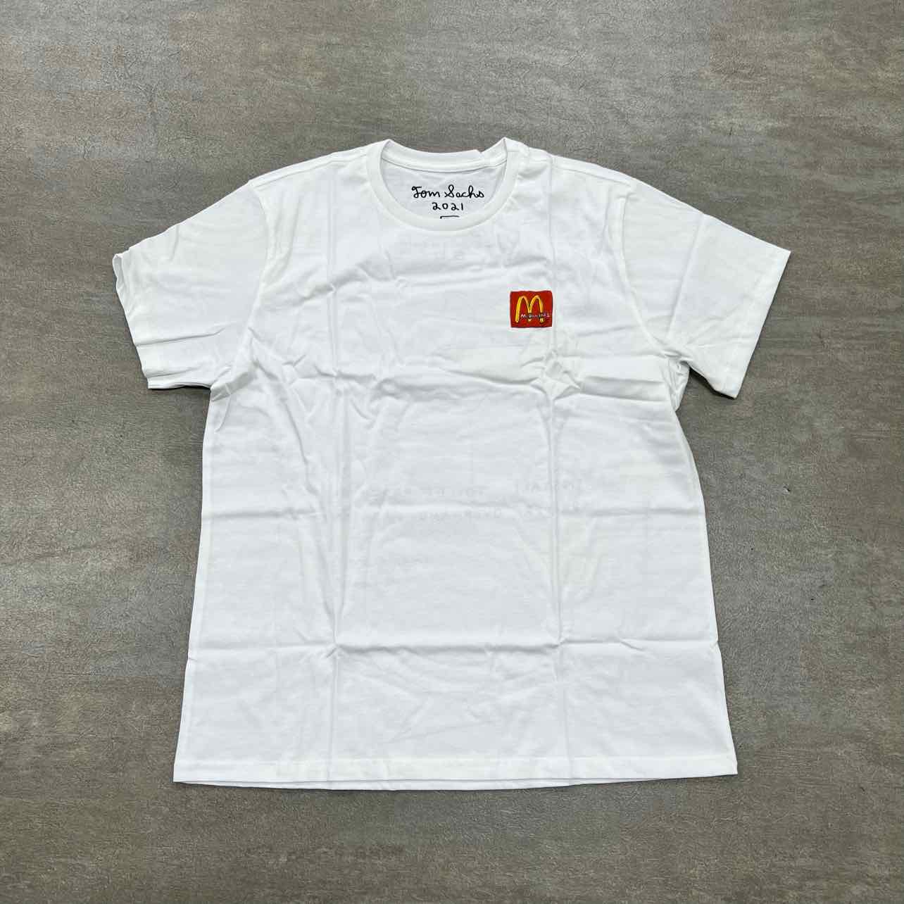 Tom Sachs T-Shirt &quot;MCDONALD&#39;S&quot; White New Size M