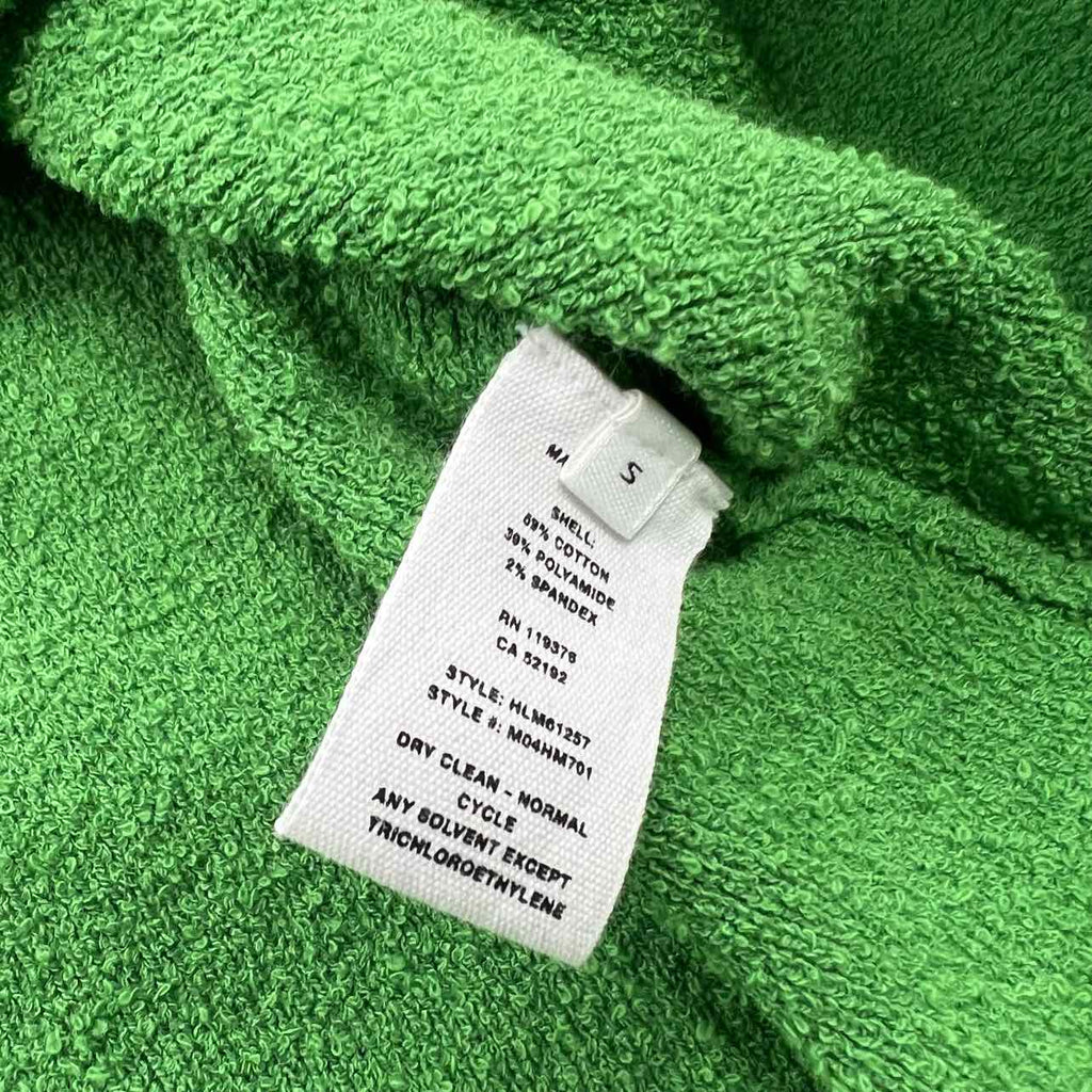 Helmut Lang Set "TERRY" Green New Size S
