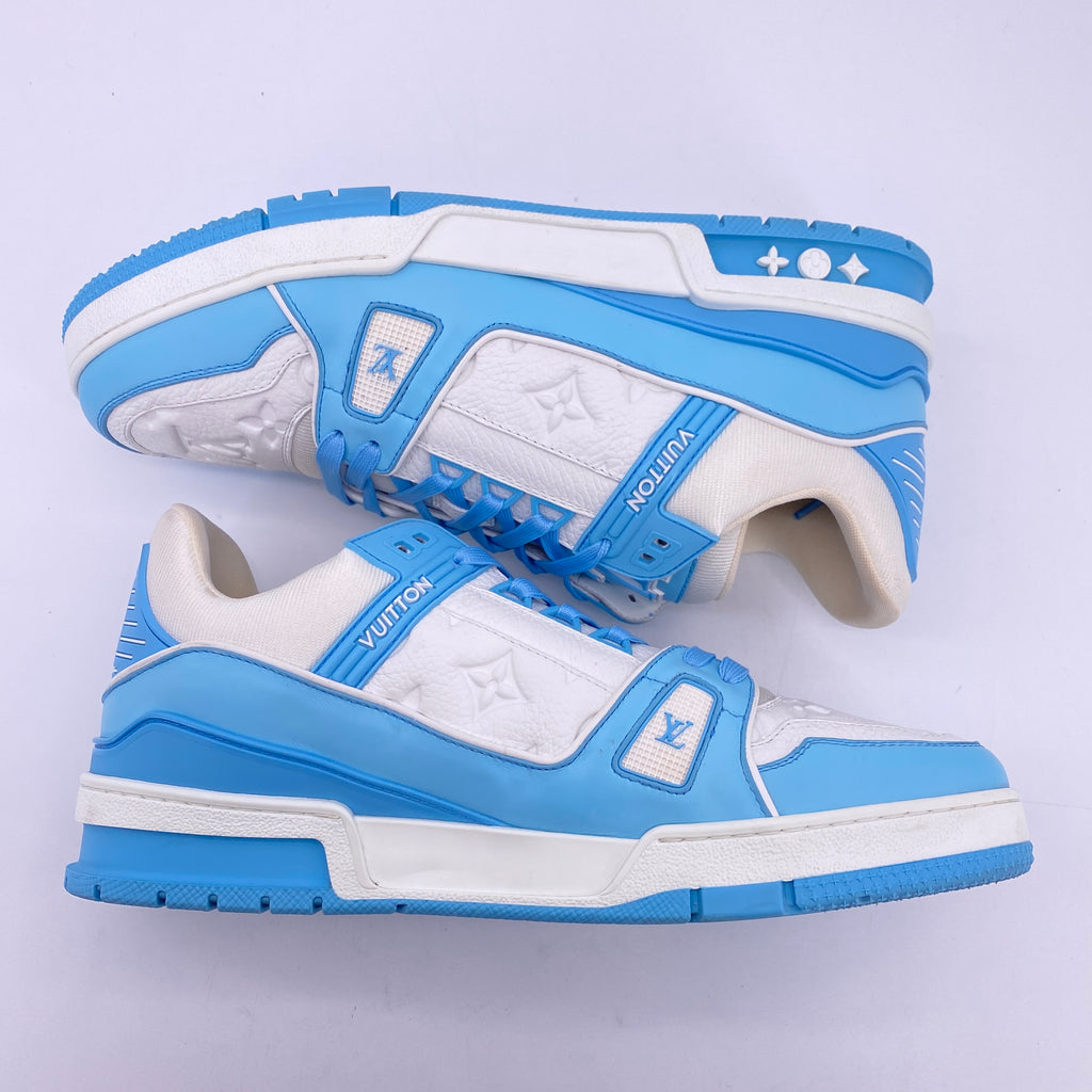Louis Vuitton Trainer "White Blue"  Used Size 8LV