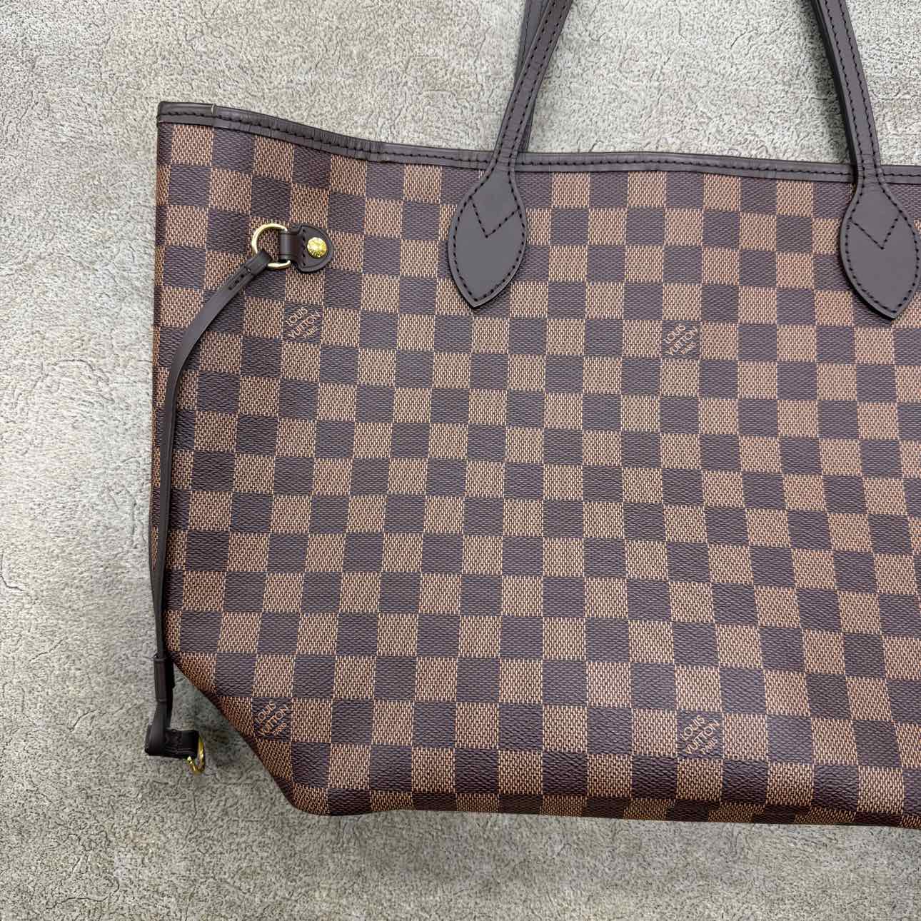 Louis Vuitton Neverfull MM &quot;DAMIER EBENE&quot; Used Brown Size MM