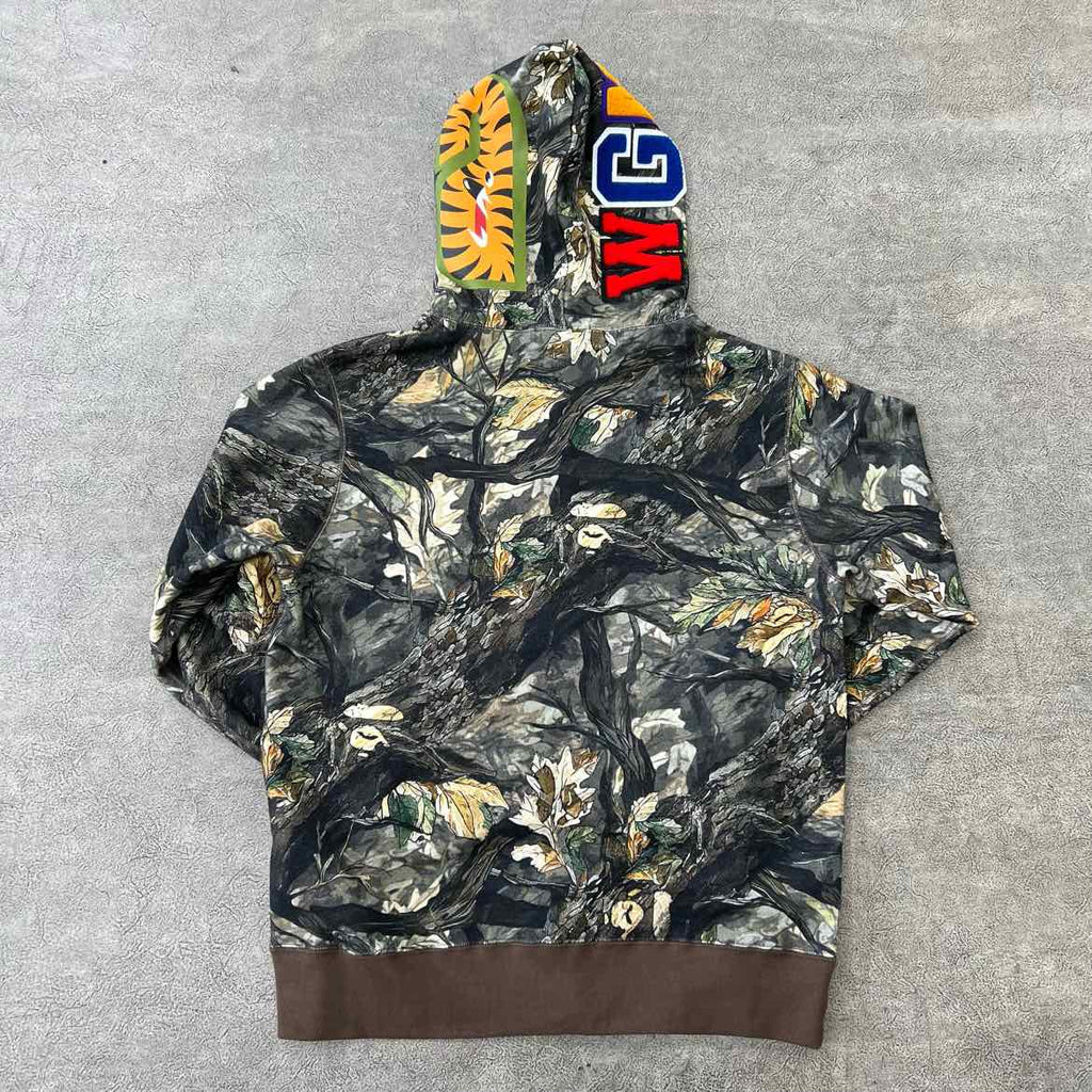 Bape Zip Up "TREE CAMO" Olive New Size XL