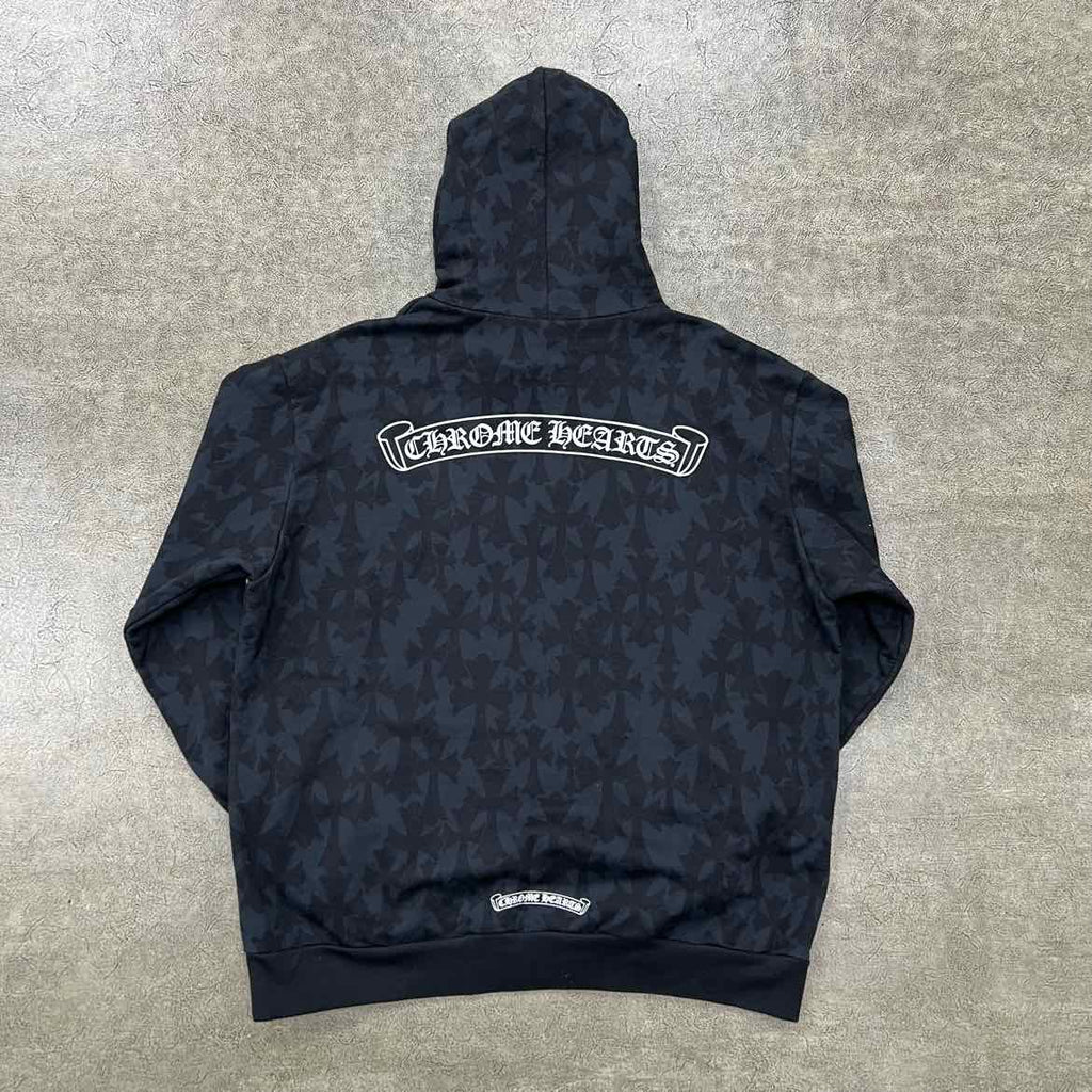 Chrome Hearts Hoodie "MONOGRAM CEMETERY" Black Used Size M