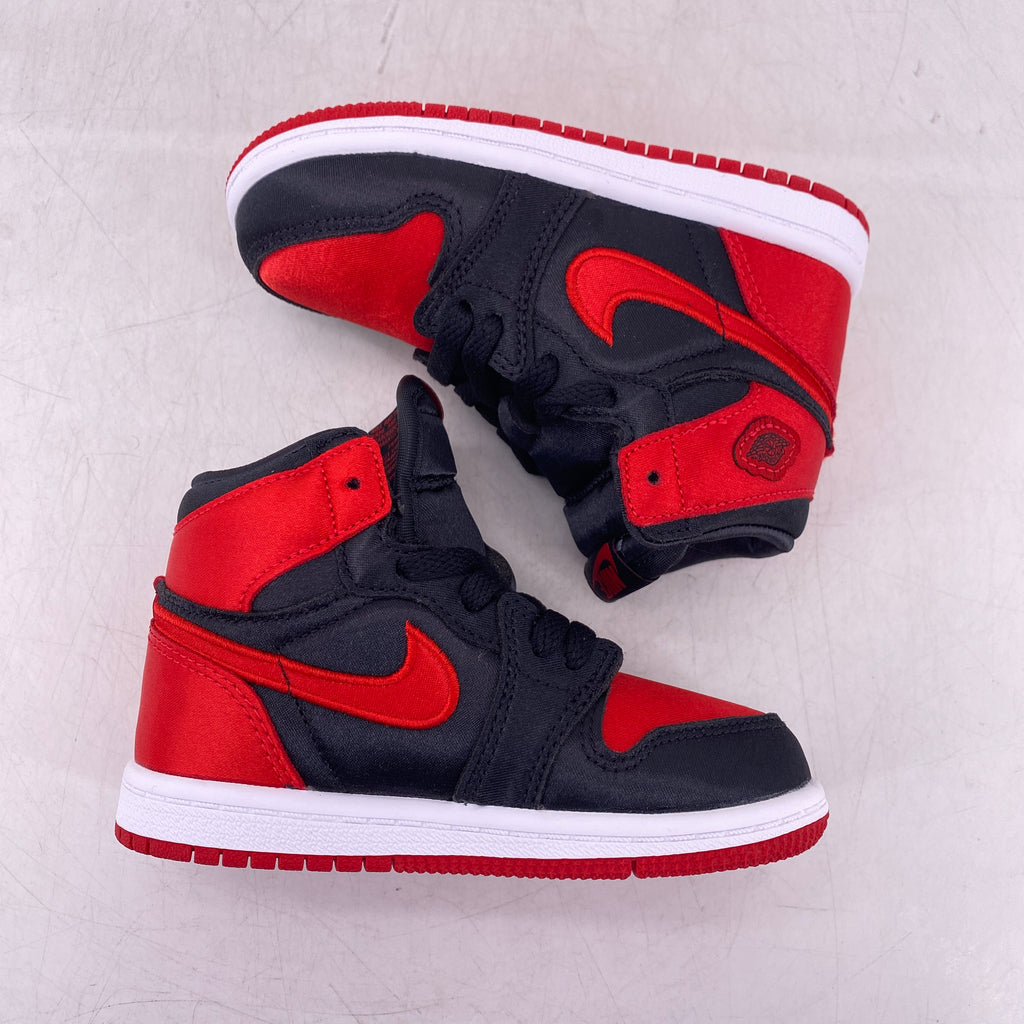 Air Jordan (TD) 1 Retro High OG "Satin Bred" 2023 New Size 8C