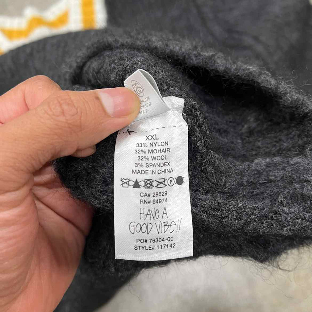 Stussy Crewneck Sweater "MOHAIR" Black New Size XXL