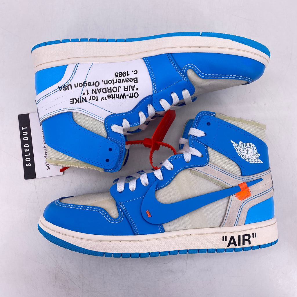 Air Jordan 1 Retro High OG "Off White Unc" 2018 New Size 8.5