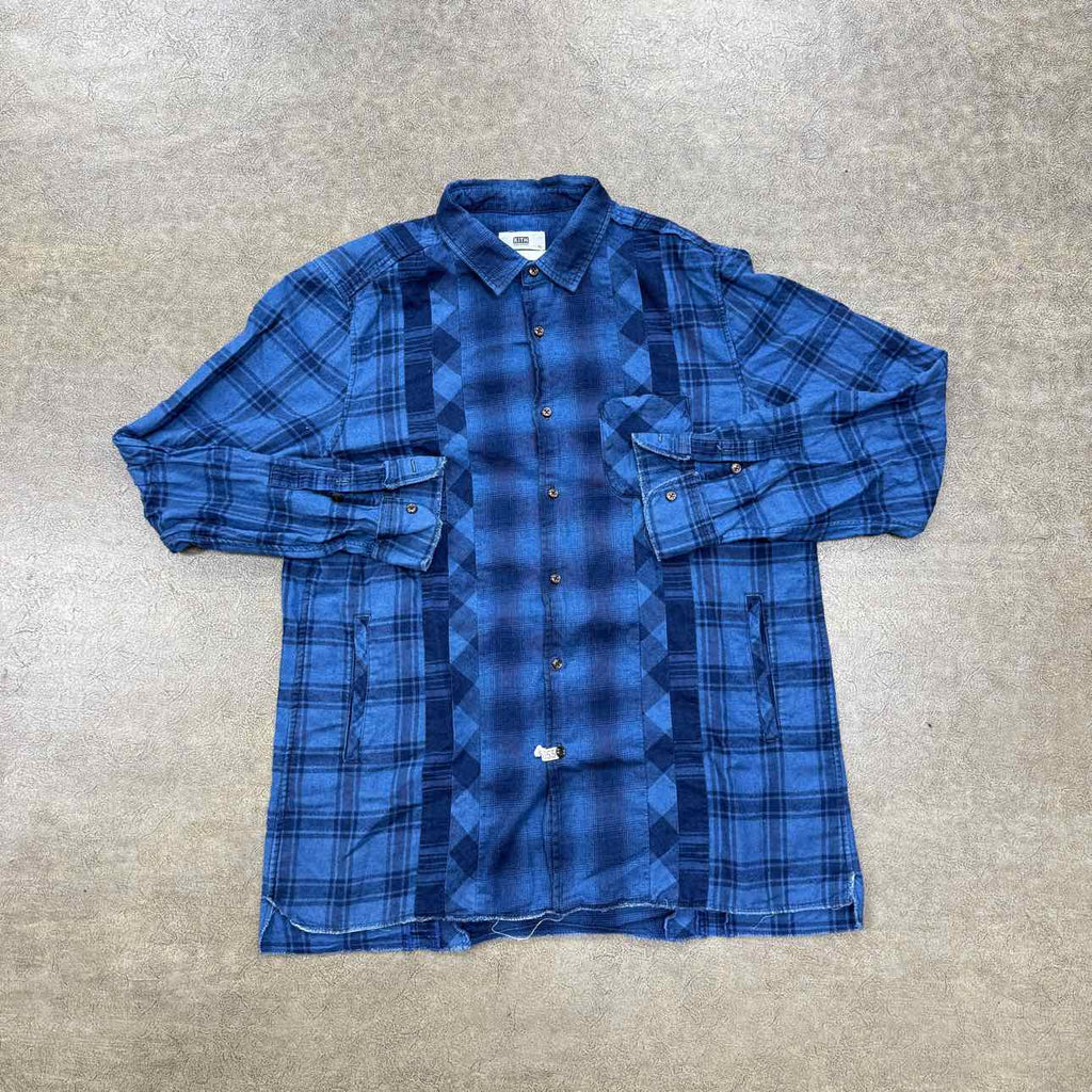 Kith Button Up "PLAID PRINT" Blue Used Size XL