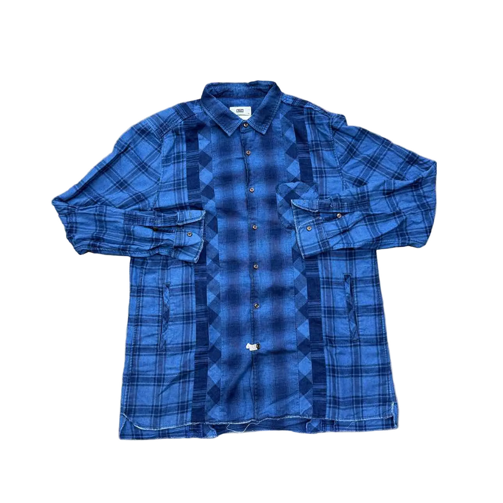 Kith Button Up "PLAID PRINT" Blue Used Size XL
