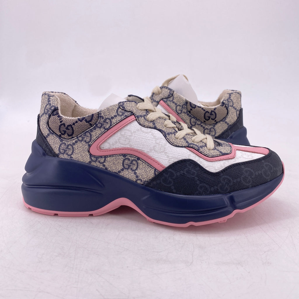 Gucci (W) Rython "Beige Blue  Monogram" 2022 New Size 36W