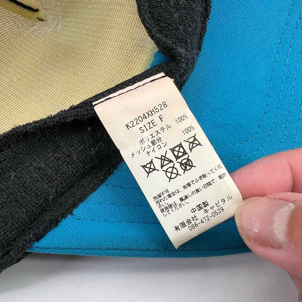Kapital Trucker Hat "MEN LOVE CATS" Used Blue Size OS