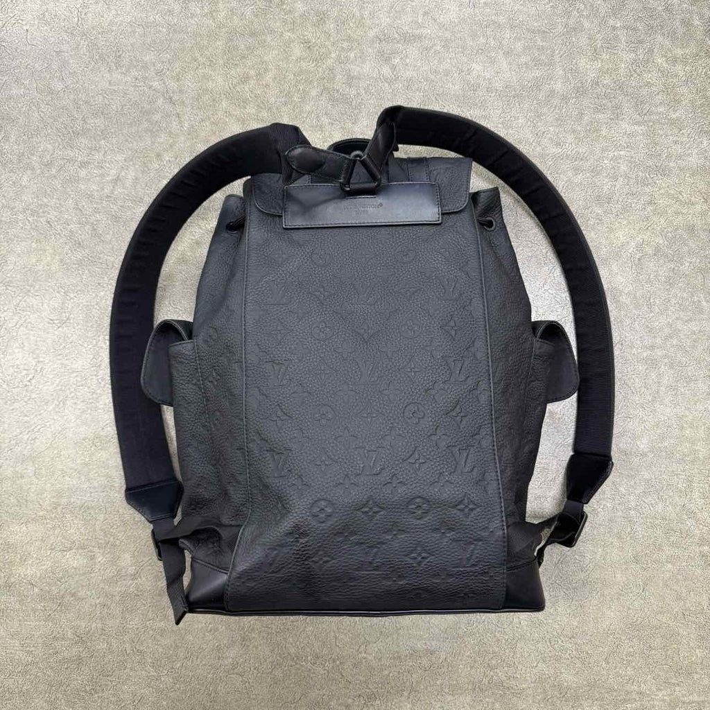 Louis Vuitton Backpack "CHRISTOPHER EMPREINTE" Used Black Size MM