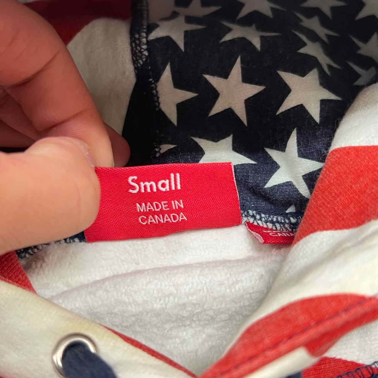 Supreme Hoodie &quot;AMERICAN FLAG&quot; Multi-Color Used Size S