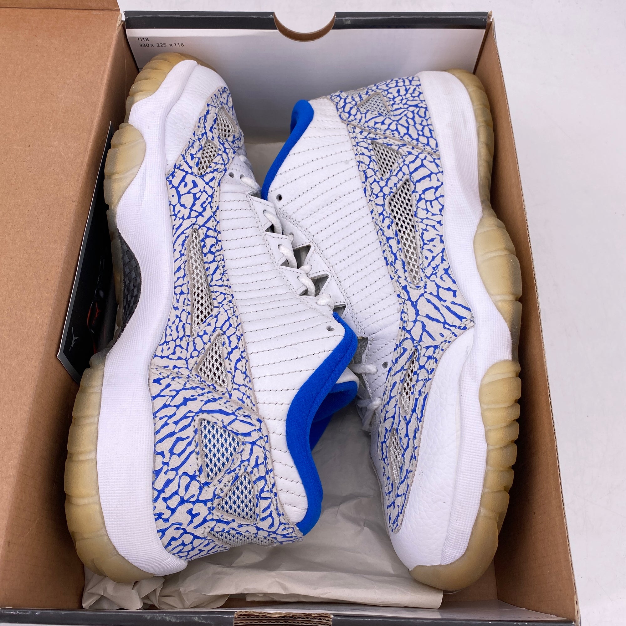 Air Jordan 11 Retro Low IE &quot;White Argon Blue&quot; 2007 Used Size 11.5