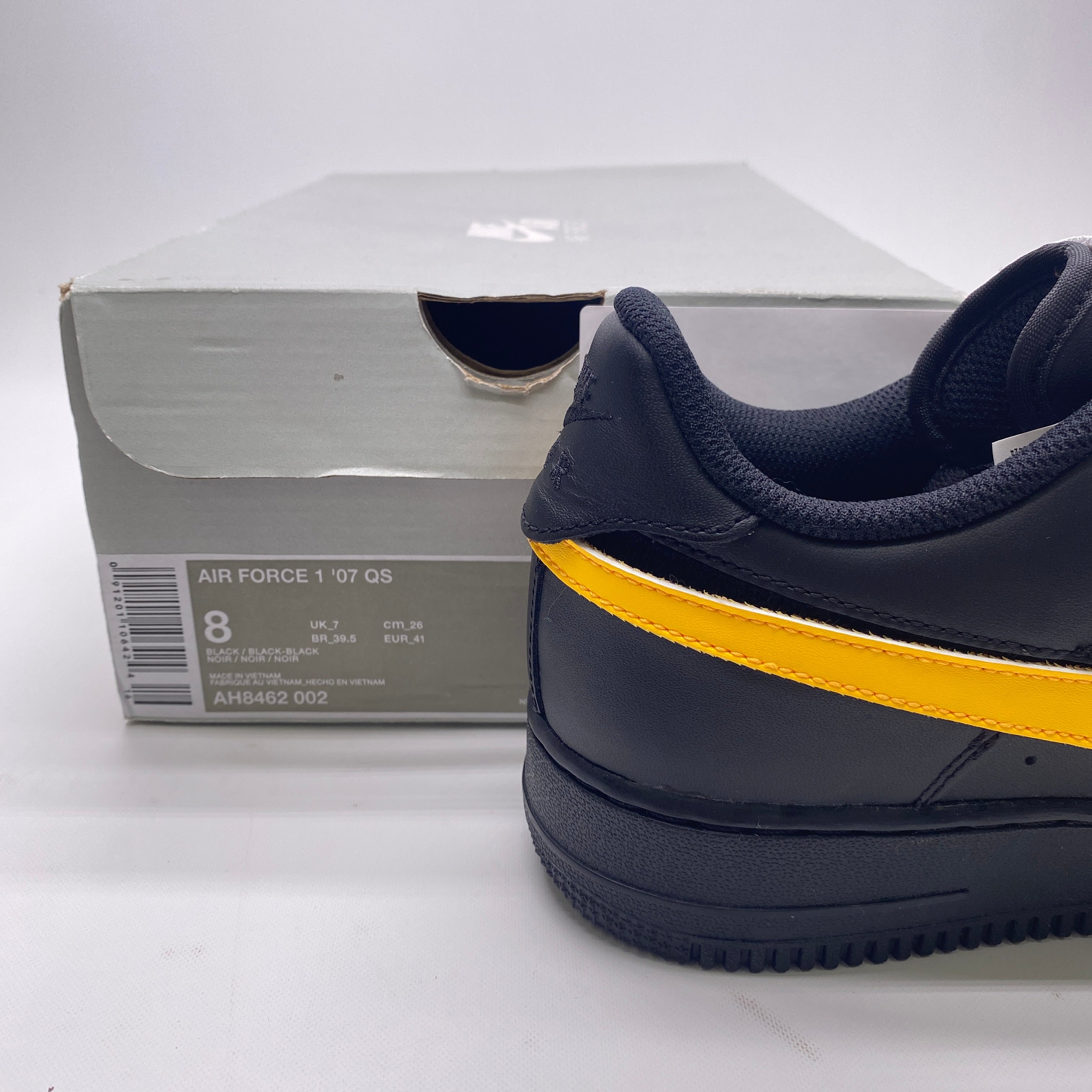 Nike Air Force 1 &quot;Swoosh Pack Black&quot; 2018 New Size 8