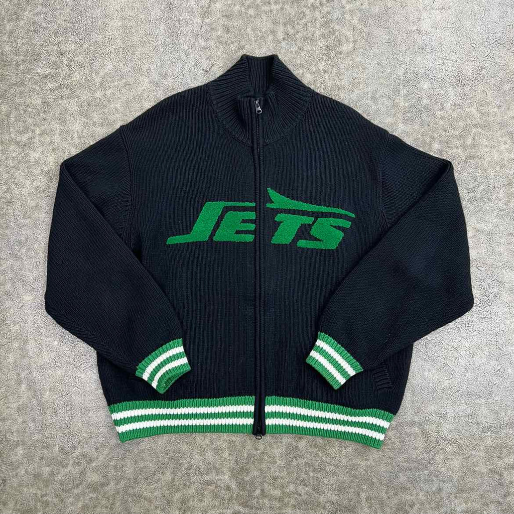 Kith Zip Up "NFL 47 JETS" Black Used Size L
