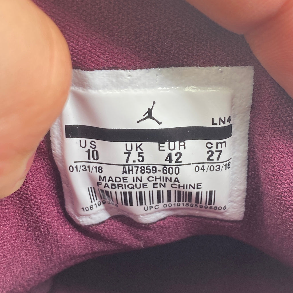 Air Jordan (W) 3 Retro "Bordeaux" 2018 Used Size 10W