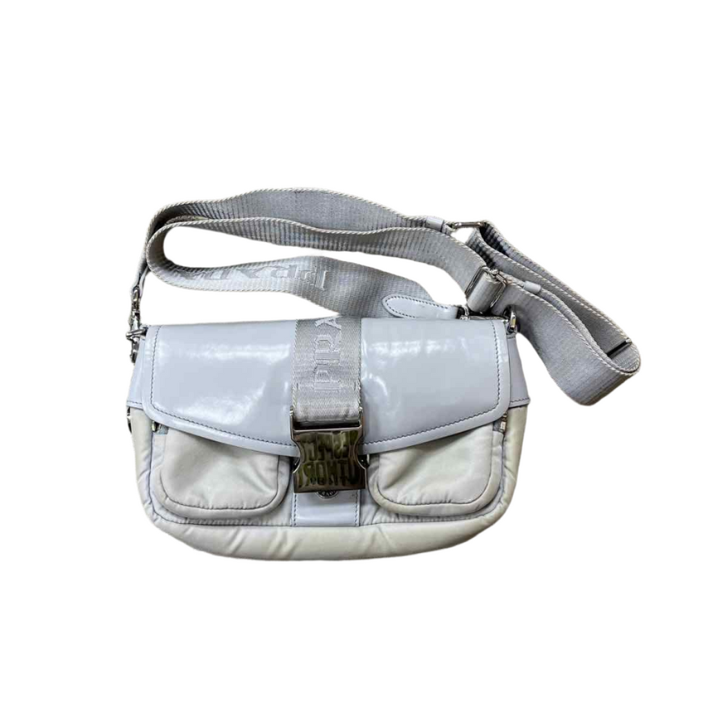 Prada Crossbody "SPAZZOLATO TESSUTO" Used White Size OS