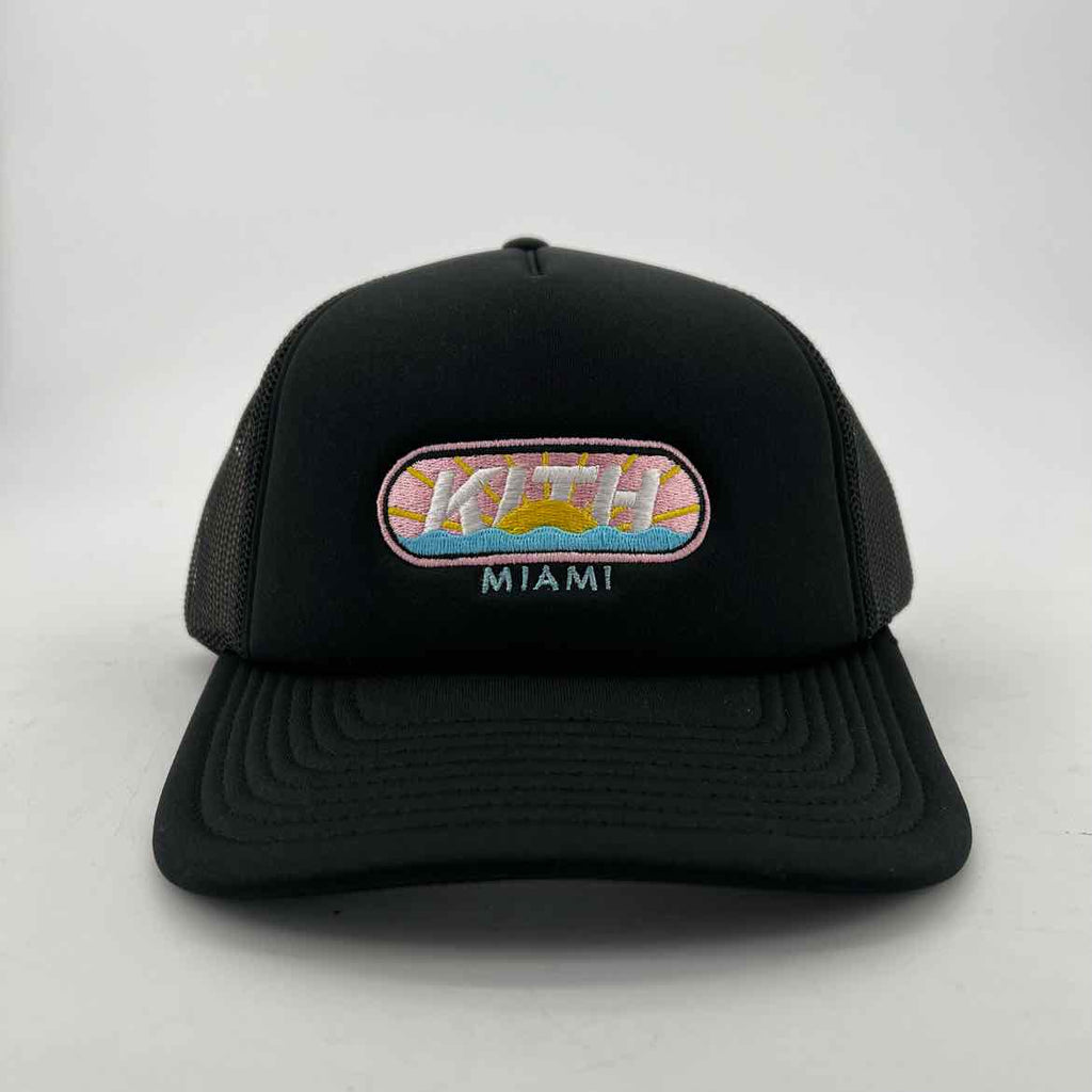 Kith Trucker Hat "MIAMI NOLAN" New Black Size OS