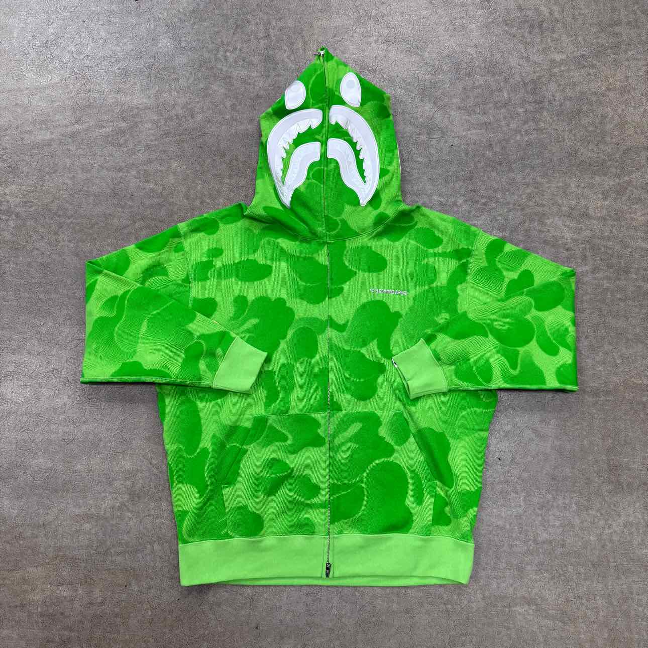 Bape Zip Up &quot;INK CAMO SHARK&quot; Green New Size L