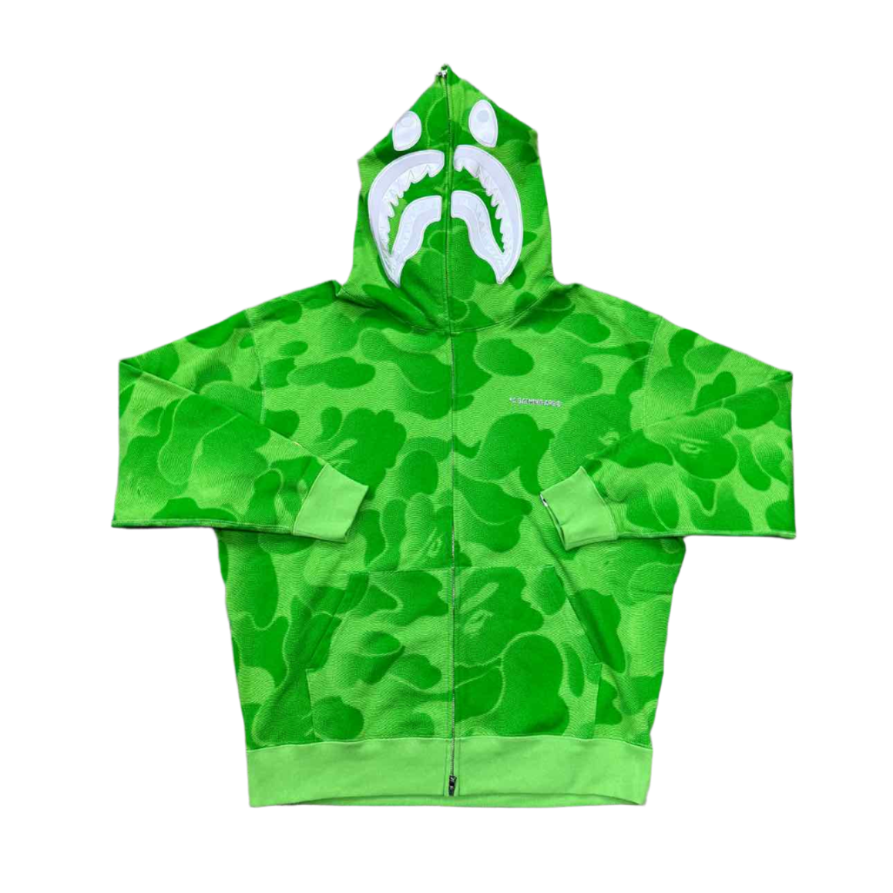 Bape Zip Up &quot;INK CAMO SHARK&quot; Green New Size L