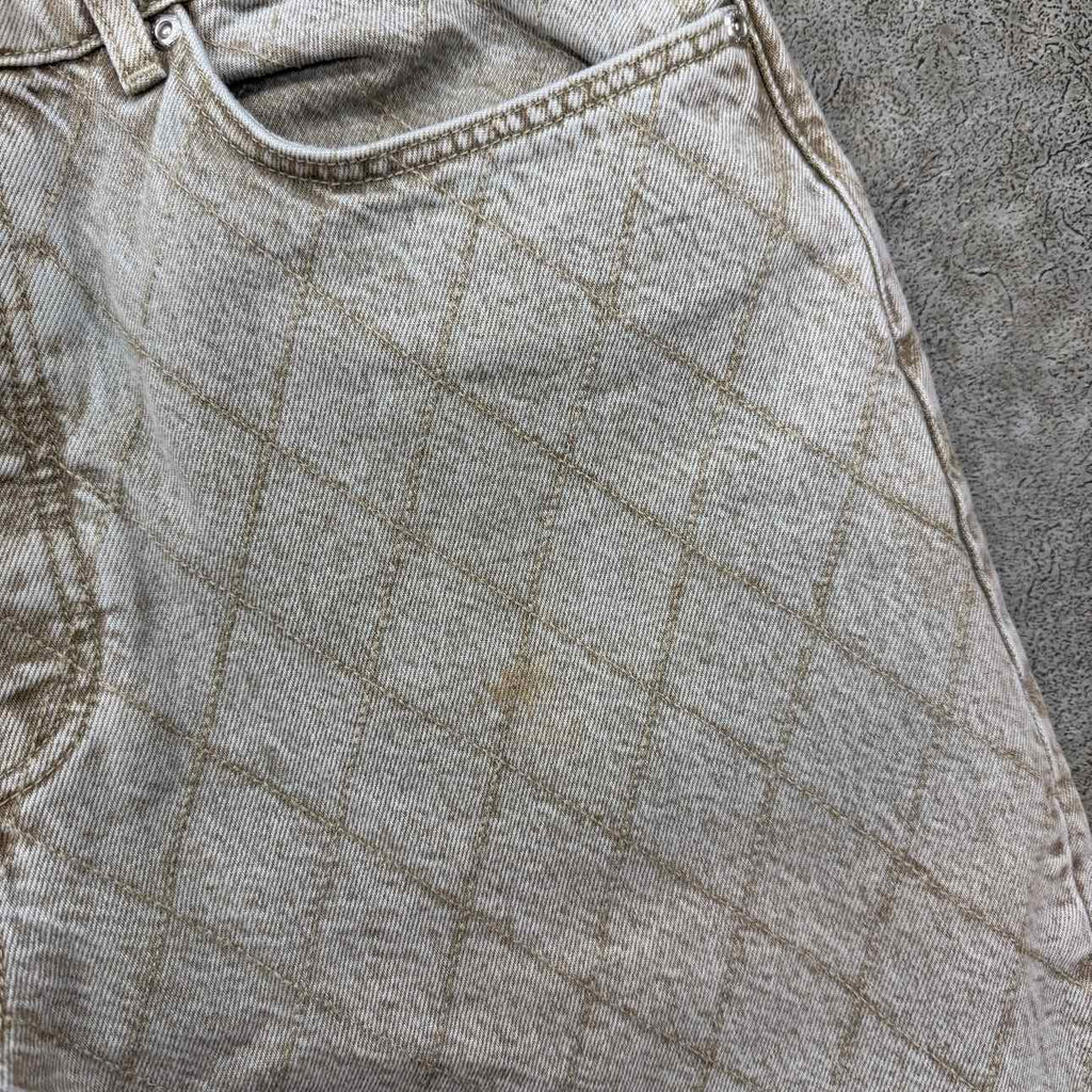 Stussy Jeans "QUILTED" Beige New Size 32