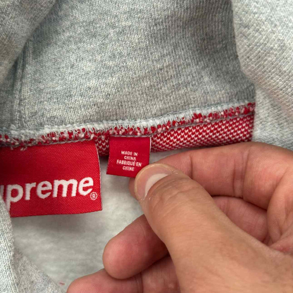 Supreme Hoodie "KNIT LOGO" Grey New Size S