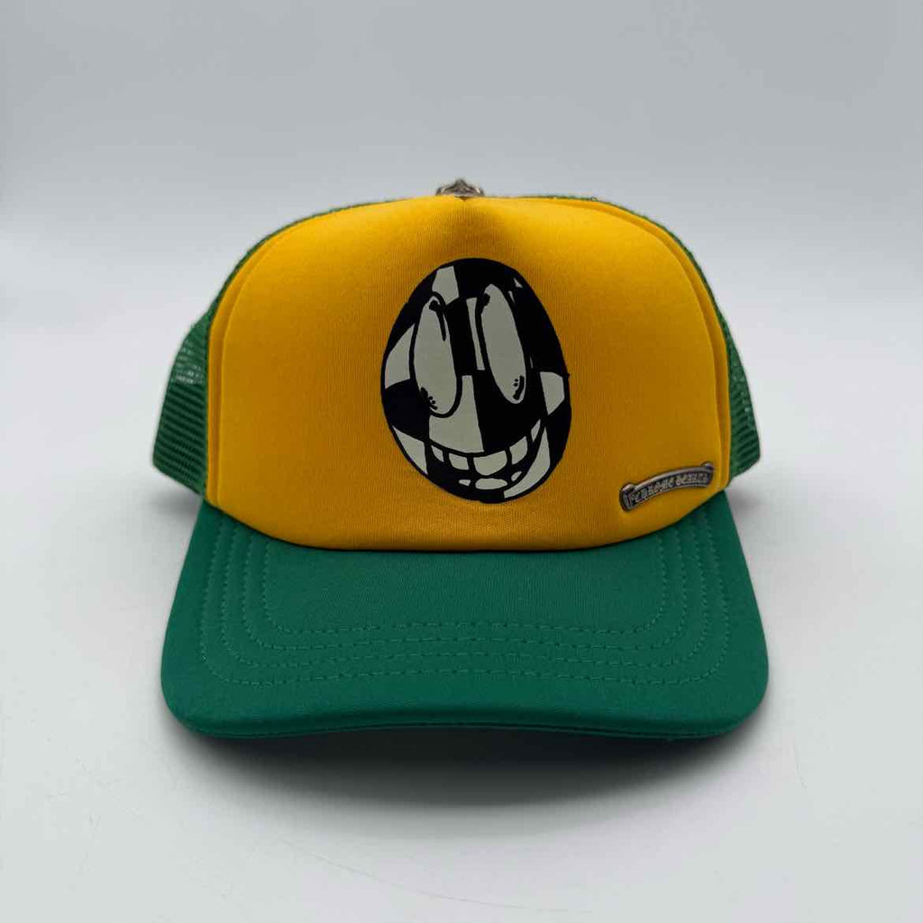 Chrome Hearts Trucker Hat "SMILEY" Used Yellow Size OS