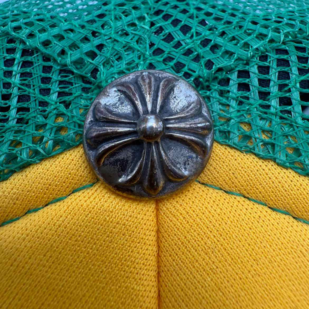 Chrome Hearts Trucker Hat "SMILEY" Used Yellow Size OS